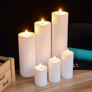 Décoration de mariage en plein air lumière <span class=keywords><strong>LED</strong></span> pilier en plastique <span class=keywords><strong>bougie</strong></span> <span class=keywords><strong>LED</strong></span> alimentée par batterie étanche grande taille 10x25cm 15x25cm <span class=keywords><strong>bougie</strong></span> <span class=keywords><strong>LED</strong></span> - Product Image 6