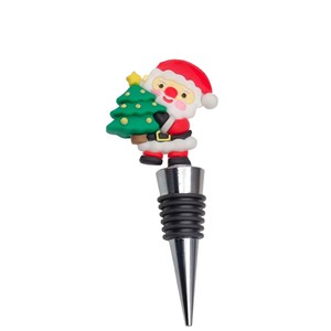 Christmas Wine <b>Stoppers</b> Santa Claus Snowman Plastic Bottle <b>Stopper</b> Set For Holiday Decor - Product Image 2
