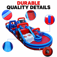 Parcours d'obstacles gonflable commercial personnalisé, grand jeu interactif en PVC pour événements extérieurs, carnaval, team building, location commerciale