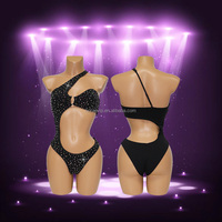 B235 Vente en gros Combinaison de danse sur barre pour femmes, maillot de bain avec strass pour spectacle de strip-tease