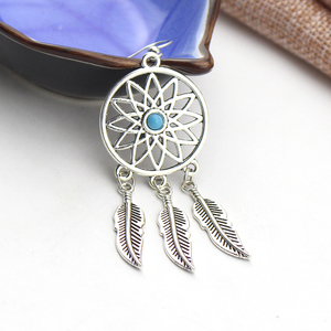 Fatti a mano Gioielli In <span class=keywords><strong>Argento</strong></span> Antico Orecchino Dream Catcher di Fascino Orecchino di Goccia Per Le Donne - Product Image 4
