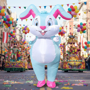 Costume gonflable de cosplay, costume de lapin gonflable, costume intégral gonflable, costume de luxe pour Halloween et Pâques, taille adulte - Product Image 1