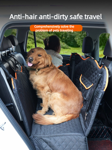 Nouvelle conception, anti-rayures et pliable, en tissu Oxford et coton, motif animal imprimé, panier de voiture pour chien, housse de siège arrière pour chat et animaux de compagnie - Product Image 3