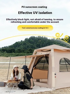 <span class=keywords><strong>Set</strong></span> completo di tenda a cupola gonfiabile istantanea per 4-5 persone con pompa manuale One Touch Setup Air Shelter per famiglie in campeggio - Product Image 3