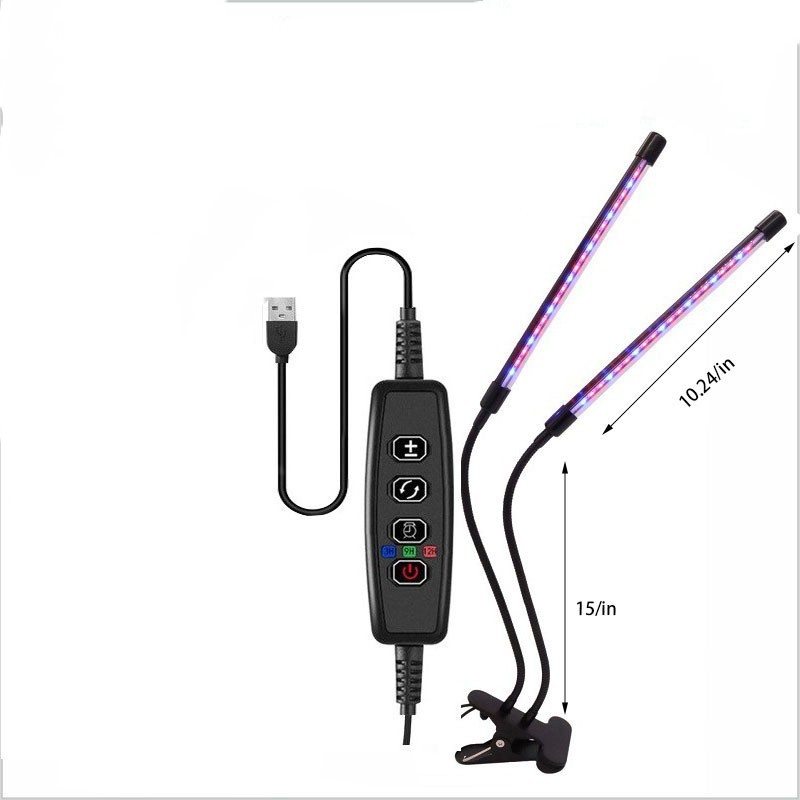 โคมไฟปลูกต้นไม้สองหัวสีดำ