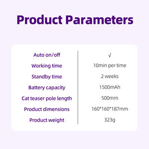 Bacchetta di piume Extra lunga ricaricabile giocattoli per gatti esercizio Tumbler giocattolo interattivo per gatti - Product Image 5