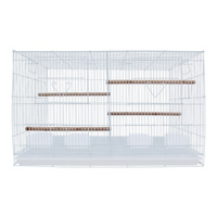 Vente en gros de fournitures pour animaux de compagnie Cage en fil métallique pour perroquet blanc Cage à oiseaux de caille