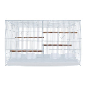 Bán buôn vật nuôi Cung cấp lớn màu trắng Vẹt dây kim loại lồng chim cút lồng chim - Product Image 5