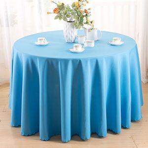 Woven Europe Style Polyester <b>Round</b> Wedding <b>Tablecloth</b> Solid Color Durable Banquet Party Hotel Restaurant <b>Christmas</b> Decor - Product Image 3