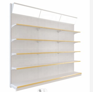 Proveedor de fábrica, estantería de góndola, exhibición para publicidad de tienda, estantes de supermercado, metal de <span class=keywords><strong>madera</strong></span> metálico utilizado para tiendas - Product Image 4