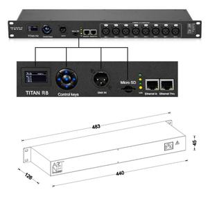 RDM マイクロSDカード RGB RGBW 照明コンソール ディストリビューター ArtNet DMX ピクセルLEDライトコントローラー - Product Image 3