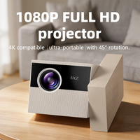 HD 720P 3D Film-Beamer LCD Video 4K-Laser Heimkino Theater TV 5G Telefon Kabelloses WLAN Gaming-Projektor Mini Großbild-Beamer