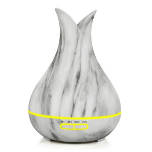 Diffuseur d'arômes à motif marbré 400 ml, humidificateur avec lumière LED, usage domestique et commercial - Product Image 1