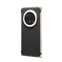 Étui de téléphone en cuir de vachette véritable grain litchi avec chargement magnétique sans fil pour Huawei Mate 60 70 Series