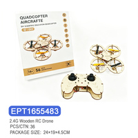 Kit de drone en bois EPT DIY, projet scientifique STEM avec moteur 718, ensemble de construction de drone RC éducatif complet de 56 pièces