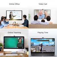 Webcam Komputer Mini 1080P HD dengan Mikrofon Dapat Diputar PC Desktop Web Kamera Web Kamera Webcam
