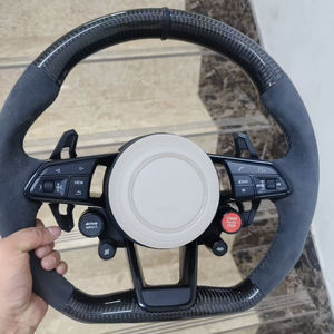 Bouton <span class=keywords><strong>de</strong></span> démarrage au volant en cuir RS pour Audi R8 A6 TTRS C6 C7 R8 RS3 SQ5 S5 B9 C8 Q7 Q5 RS6 - Product Image 1