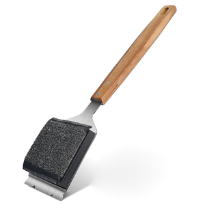 Brosse de <span class=keywords><strong>nettoyage</strong></span> pour <span class=keywords><strong>barbecue</strong></span> <span class=keywords><strong>en</strong></span> acier inoxydable à long manche avec tête remplaçable, outil de <span class=keywords><strong>nettoyage</strong></span> extérieur - Product Image 2
