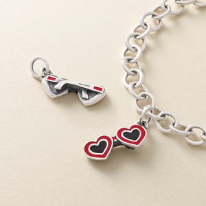 Abalorio de Plata Pura S925 James Avery con Esmalte de Colores, para Pulsera con Letras, Coche, Comida, Amor, Colgante DIY para el Día de San Valentín - Product Image 6