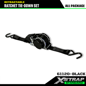 Correa de Amarre Retráctil Xstrap de 1 Pulgada y 10 Pies con Ganchos en S para Motocicleta, Camión, ATV/UTV, Remolque y Arrastre - Product Image 2