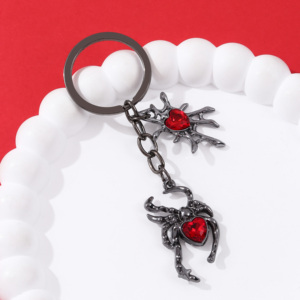พวงกุญแจเคลือบลายใยแมงมุมสุดสร้างสรรค์ ซีรีส์ Chaton Inlay สไตล์นีโอโกธิคสุดแปลกตา ของตกแต่งกระเป๋าเป้สะพายหลังสำหรับ<span class=keywords><strong>เพื่อน</strong></span> ของขวัญแฮนด์เมด - Product Image 4