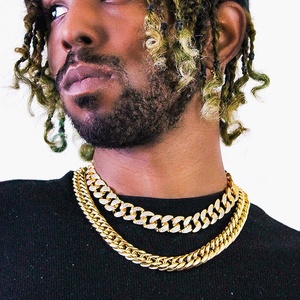 Cadena Cubana Miami de Acero Inoxidable 316L Chapada en Oro de 18k con Corte de Diamante para Hombre y Mujer, Collar de Cadena Curb Estilo Hip Hop - Product Image 5