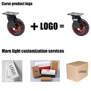 Hochleistungsrollen Schwarze Vollgummi-Räder 4 5 6 8 Zoll Plattenbefestigung Industrierad - Product Image 3