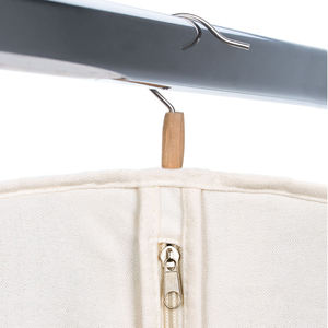 नए फैशन कस्टम मुद्रित कपास परिधान बैग व्यक्तिगत शादी की पोशाक डस्टप्रूफ लिनन जिपर को बंद करना - Product Image 3