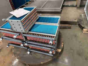 Échangeur de chaleur air-eau en <span class=keywords><strong>cuivre</strong></span> sur mesure avec ailettes en aluminium 600x600 (9,52 mm/12,7 mm/15,88 mm) - Product Image 3