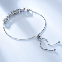 Topaze bleu ciel naturelle véritable bijoux accessoire de mode bracelet bracelets pour femme en argent sterling 925