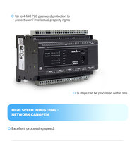 PLC Delta DVP24ES200T de Alta Velocidad, 14DI/10DO, Salida de Transistor, Salida de Pulso de 2 Ejes y 200kHz para Router CNC
