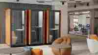 LIWEI Capsule de bureau privée pour 1/2/4 personnes, insonorisée 30 dB, écologique, minimaliste, pour la maison, le bureau, l'école, les bâtiments de bureaux, en verre