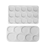 Moule en silicone pour sous-verre irrégulier HY, moule en résine époxy brillant rond pour sous-verre