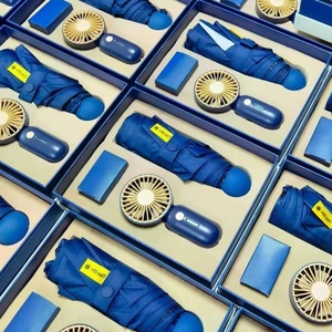 Custom Modern Corporate Gift Set Logo Printed Premium Dual-Folding <b>Umbrella</b> <b>Windproof</b> Auto Open Button Luxury Promotional - Product Image 4