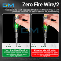 Testeur électrique numérique B12 B14 24-250V, sonde tournevis électrique avec voyant lumineux, stylo de test, capteur de tension
