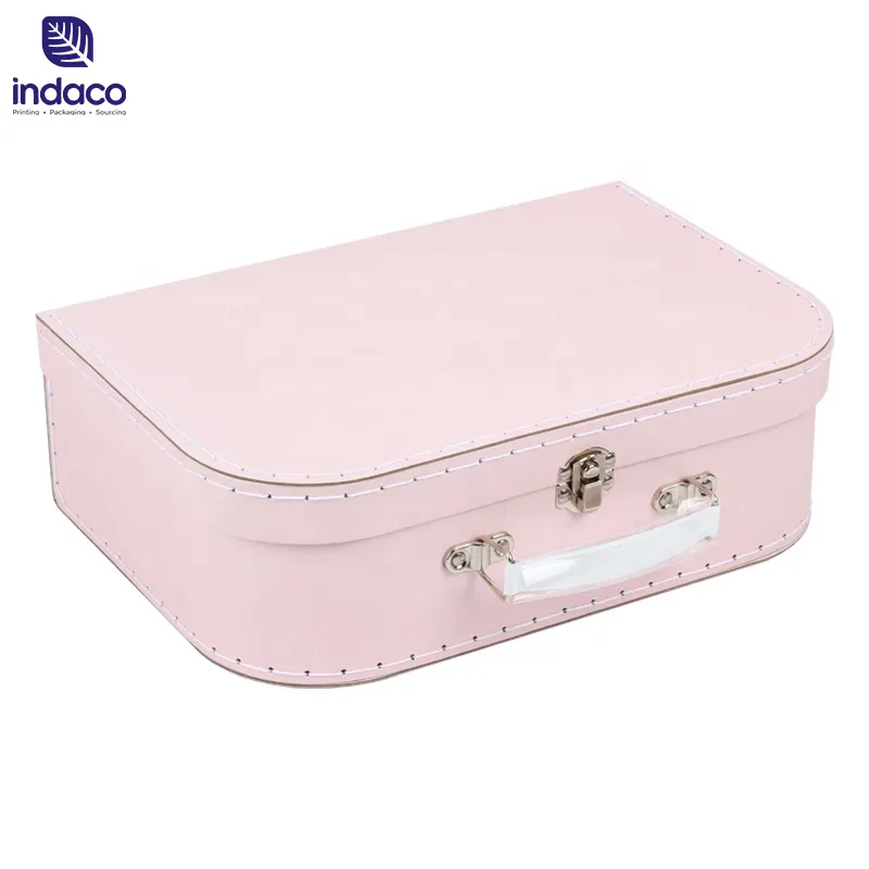 Skincare packaging boxes Decorative Suitcase Shaped Cardboard Suitcase with handle