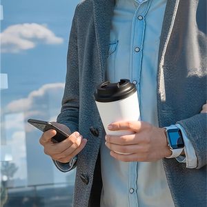 Gobelet isotherme personnalisé en gros avec logo, <span class=keywords><strong>mini</strong></span> gobelet à café de 12 onces, gobelet à eau <span class=keywords><strong>sport</strong></span> en acier inoxydable avec échelle - Product Image 6
