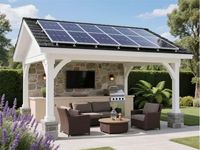Alecter APH-P64 Innovador Panel Solar Monocristalino de Silicio Totalmente Negro de 450W-500W con Certificación TUV, Cargador con Más del 21% de Eficiencia para Emergencias