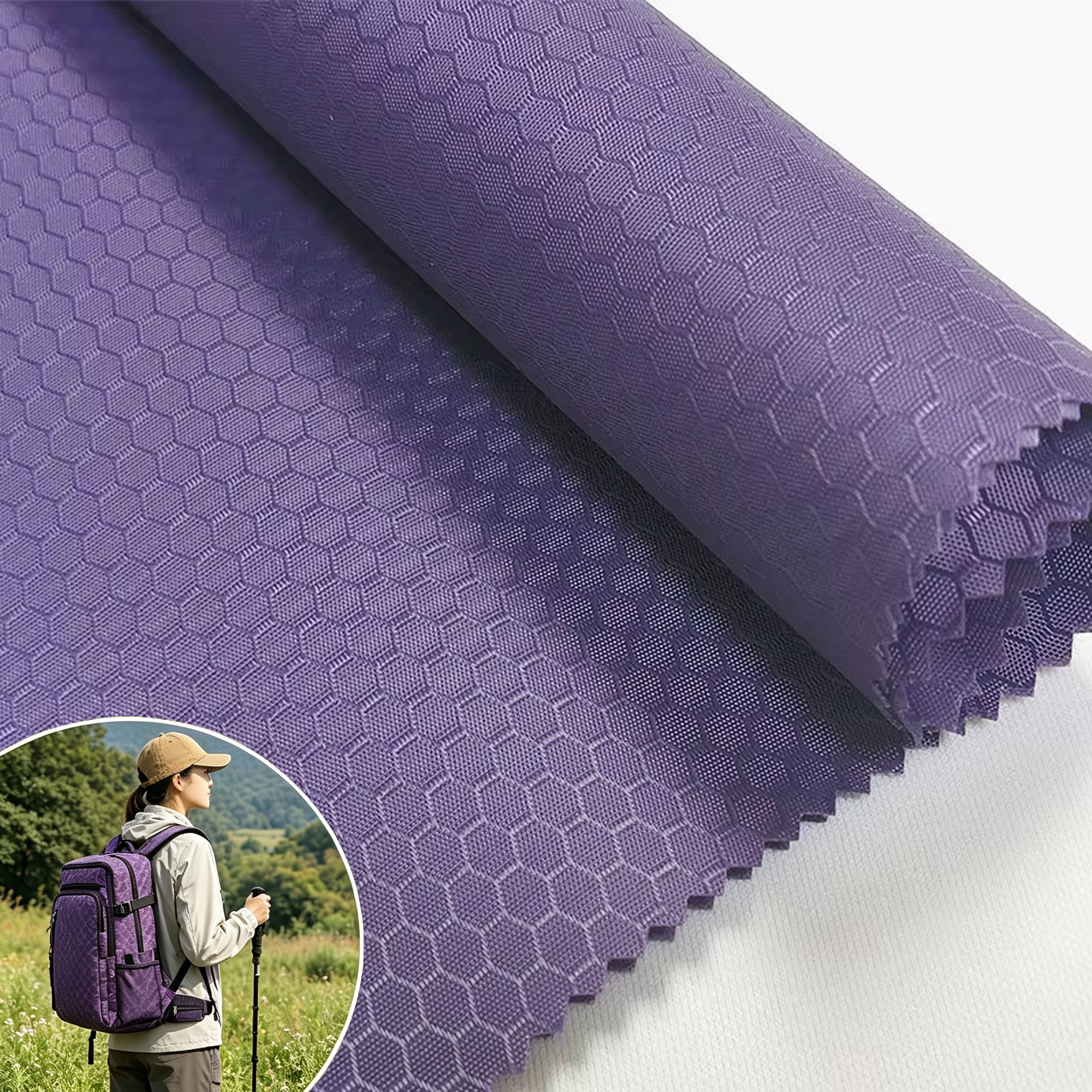 Factory Wholesale Eco Friendly 420D Weft Knitted Oxford Fabric Abrasion Resistant TPU Fabric Diamond for Bags Car Use Sofa
