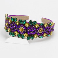 Serre-tête Baroque Haut de Gamme Incrusté de Diamants, Ornements Lourds, pour Soirée Dansante, Accessoire Cheveux Exquis Scintillant en Strass, Personnalisé