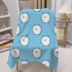 Cute Cartoon Bear Flannel <b>Blanket</b> Throw <b>Blanket</b> Nap <b>Blanket</b> Cozy <b>Warm</b> Super Soft for Bedroom Living Room Custom Print Wholesale - Product Image 2