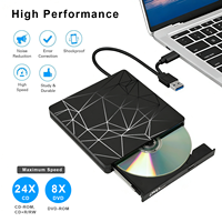 Lecteur graveur de DVD externe USB 3.0, lecteur de CD/DVD ROM, lecteur optique externe pour PC, lecteur de CD/DVD externe, lecteur optique