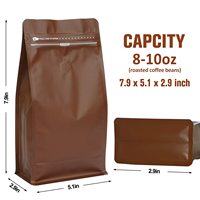 Sachet de café à fond plat écologique JIAHE avec valve 250g 500g 1kg, pochette verticale personnalisée en Mylar, vente en gros directe usine