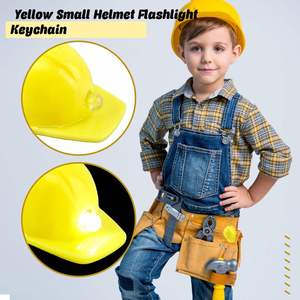 Llavero con Mini Linterna de Casco de Construcción con Logotipo Personalizado, Llavero con Linterna de Seguridad - Product Image 6