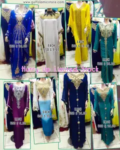 Desain Terbaik Kaftan Pakaian Top Penjual Harga Pabrik dari Timur Tengah Dubai Drop Pengiriman Di Jumlah Grosir Abaya