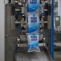 Film en rouleau LDPE PE pour emballage liquide en sachet, anti-poussière, impression logo personnalisée, qualité alimentaire pour sachets de jus et de soda de 330 ml et 500 ml