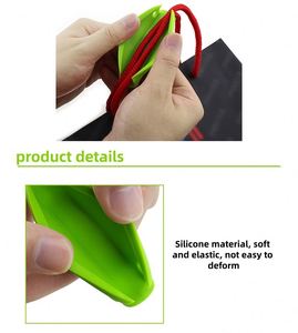<b>Extra</b> <b>Large</b> Heavy Duty Silicone Shopping Bag Grips Keychain Promotional Portable Grocery Bag Handle Holder Easy Carry Custom - Product Image 3