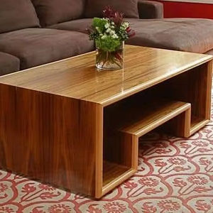 Mesa de centro de madera maciza de estilo americano moderno, muebles de sala de estar interiores, hechos a mano, duraderos, Sohel Art's - Product Image 1