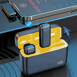 K6 Live Noise Cancelling Dual Wireless Clip Lavalier Recording 2.4Ghz Microphone Bee <span class=keywords><strong>Lavier</strong></span> Microphone pour Smartphone USB Type-c - Product Image 3