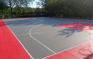 Portable <strong>3x3</strong> Basketball Court <strong>Tiles</strong> Modular Interlocking Eco-Friendly Waterproof Shock Absorption Anti-Slip Plastic Flooring - Product Image 1